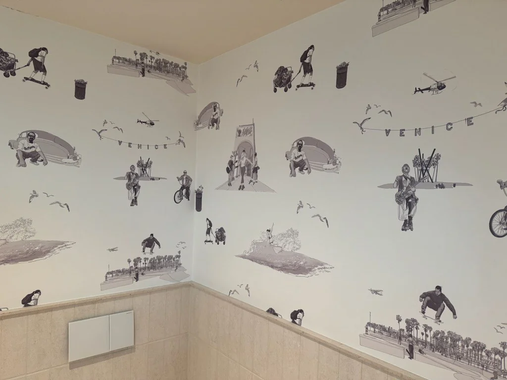 Victorian wallpaper installation