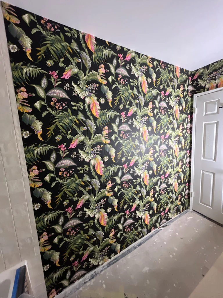 Residential wallpaper installation